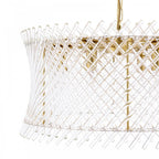 LOI0635 Loire 6 Light Pendant Natural Brass and Glass