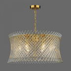 LOI0635 Loire 6 Light Pendant Natural Brass and Glass
