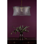LOI0635 Loire 6 Light Pendant Natural Brass and Glass