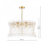LOI0635 Loire 6 Light Pendant Natural Brass and Glass
