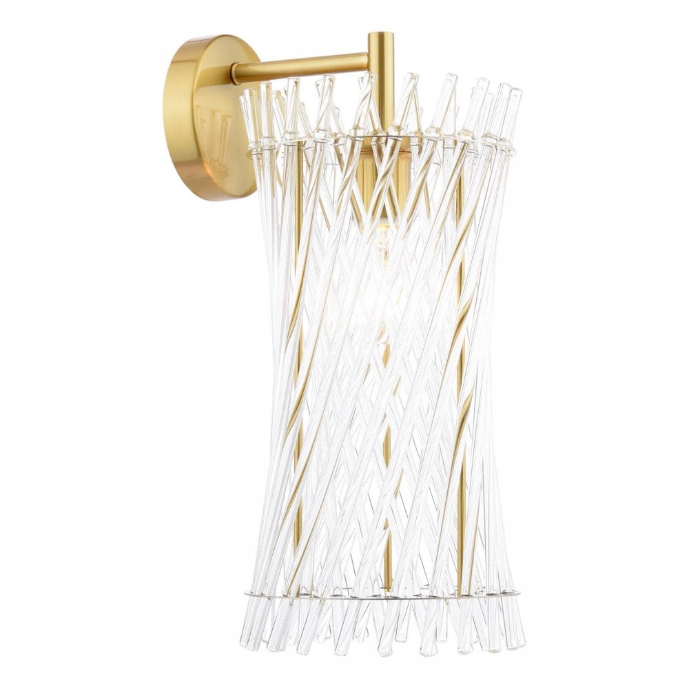 LOI0735 Loire Wall Light Natural Brass and Glass