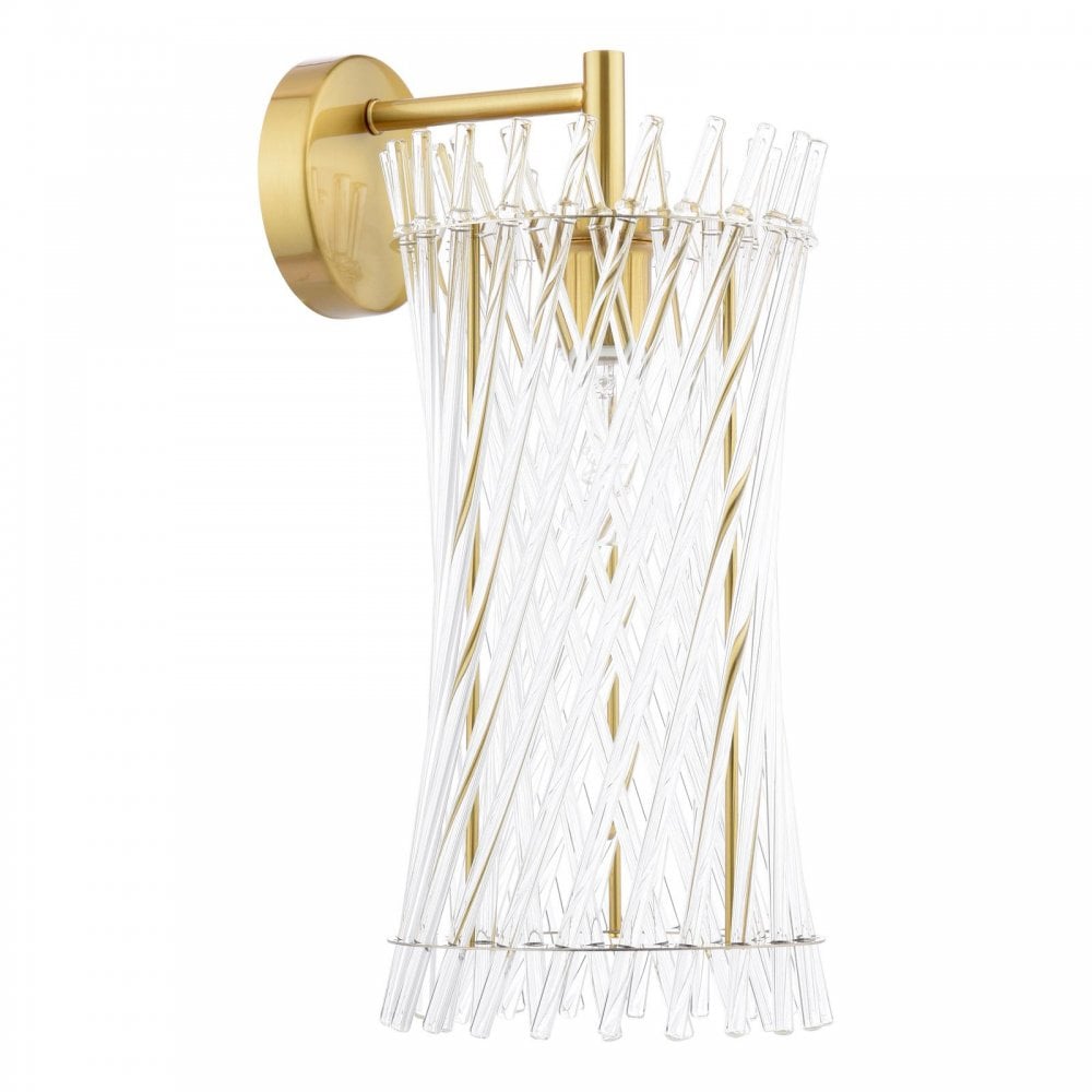 LOI0735 Loire Wall Light Natural Brass and Glass