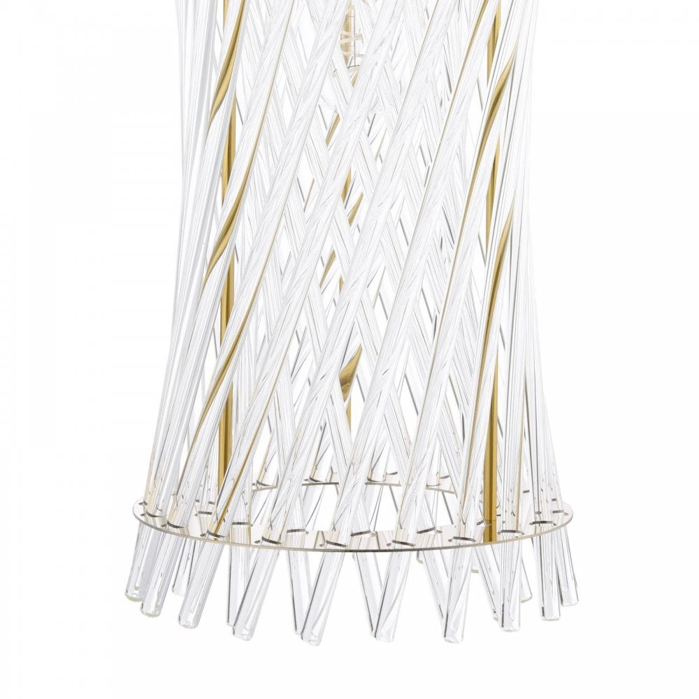 LOI0735 Loire Wall Light Natural Brass and Glass
