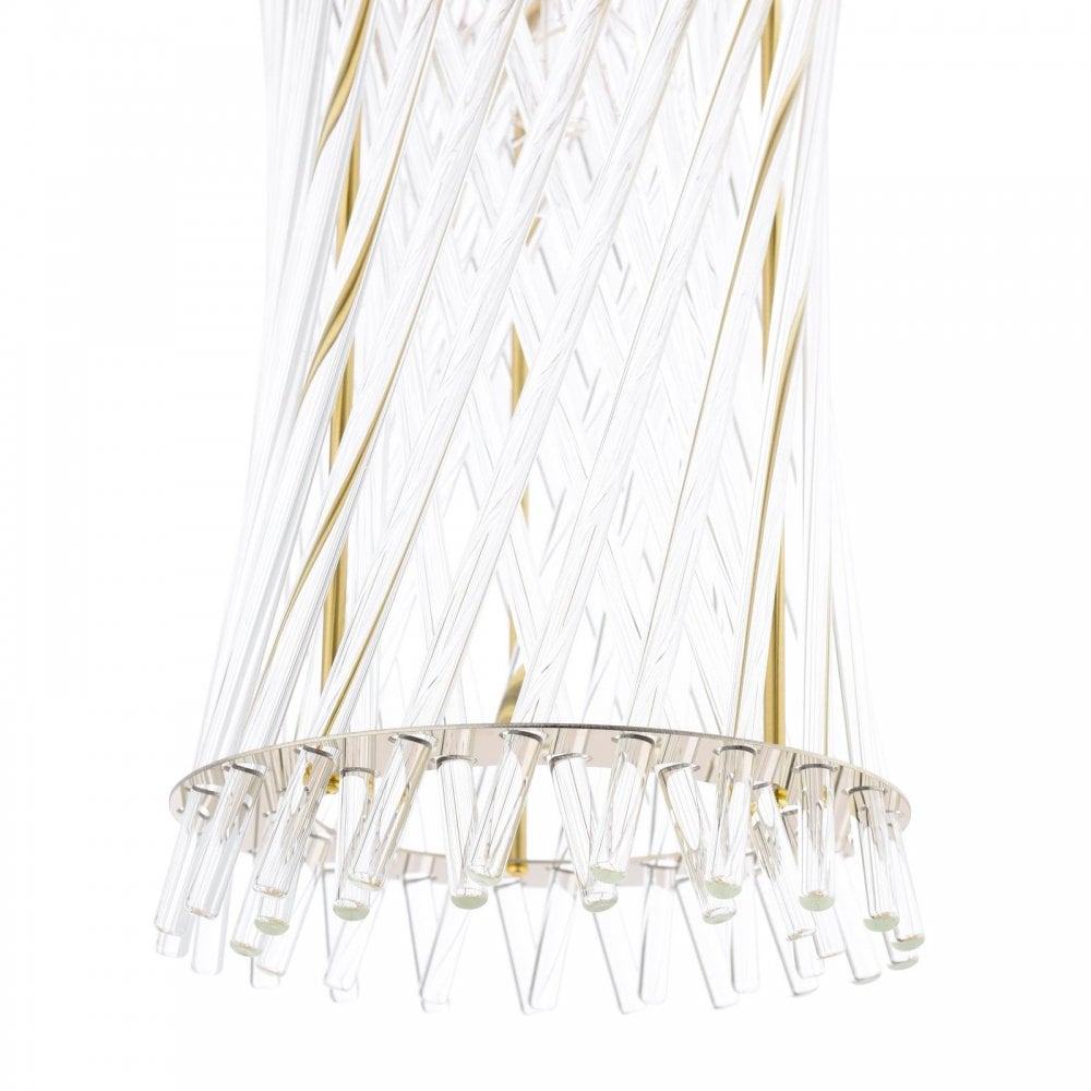 LOI0735 Loire Wall Light Natural Brass and Glass