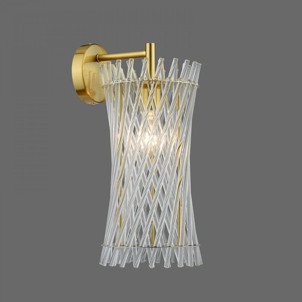 LOI0735 Loire Wall Light Natural Brass and Glass