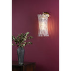 LOI0735 Loire Wall Light Natural Brass and Glass