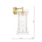 LOI0735 Loire Wall Light Natural Brass and Glass