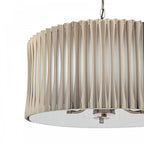 NET0363 Netra 3 Light Pendant Satin Bronze and Ivory