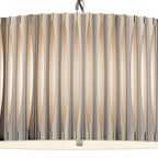 NET0363 Netra 3 Light Pendant Satin Bronze and Ivory
