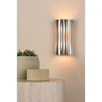 NET0963 Netra 2 Light Wall Light Satin Bronze and Ivory