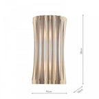 NET0963 Netra 2 Light Wall Light Satin Bronze and Ivory