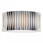 NET5363 Netra 3 Light Flush Satin Bronze and Ivory