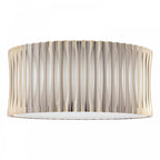 NET5363 Netra 3 Light Flush Satin Bronze and Ivory