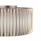 NET5363 Netra 3 Light Flush Satin Bronze and Ivory