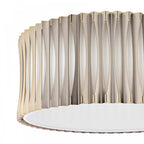 NET5363 Netra 3 Light Flush Satin Bronze and Ivory