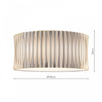 NET5363 Netra 3 Light Flush Satin Bronze and Ivory
