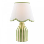 AIM4124 Aimee Twin Pack Table Lamp Green Ceramic With Shade