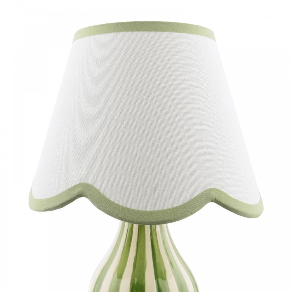 AIM4124 Aimee Twin Pack Table Lamp Green Ceramic With Shade