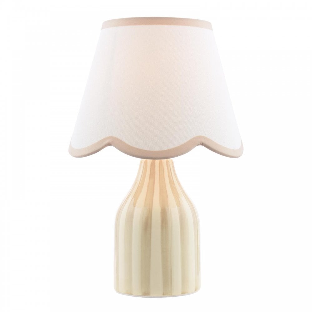 AIM4129 Aimee Twin Pack Table Lamp Taupe Ceramic With Shade