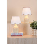AIM4129 Aimee Twin Pack Table Lamp Taupe Ceramic With Shade