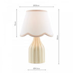 AIM4129 Aimee Twin Pack Table Lamp Taupe Ceramic With Shade