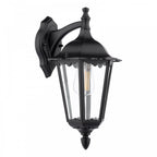 EDD1522 Eddard Outdoor Wall Light Matt Black and Glass IP44