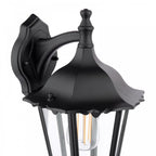 EDD1522 Eddard Outdoor Wall Light Matt Black and Glass IP44
