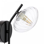 EDE0722 Ede Wall Light Matt Black and Glass