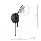 EDE0722 Ede Wall Light Matt Black and Glass