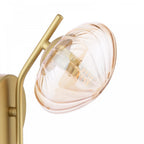 EDE0735 Ede Wall Light Satin Gold and Amber Glass