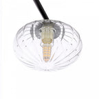 EDE6422 Ede 6 Light Semi-Flush Matt Black and Glass