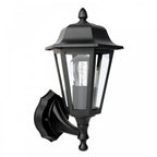 LEW1622 Lewis Outdoor Wall Light Matt Black and Glass IP44