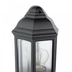 NEL2122 Nelson Outdoor Wall Light Matt Black and Glass IP44