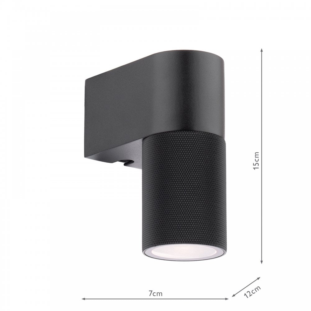 OBI0722 Obi Outdoor Wall Light Matt Black IP54
