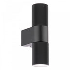 OBI3222 Obi 2 Light Outdoor Wall Light Matt Black IP54