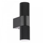OBI3222 Obi 2 Light Outdoor Wall Light Matt Black IP54