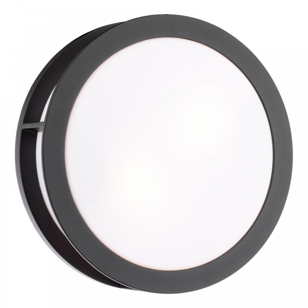RAT5022 Ratana Outdoor Wall Light Matt Black and Opal IP44