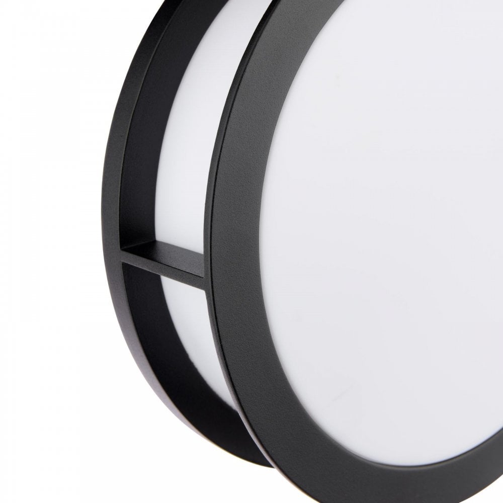 RAT5022 Ratana Outdoor Wall Light Matt Black and Opal IP44