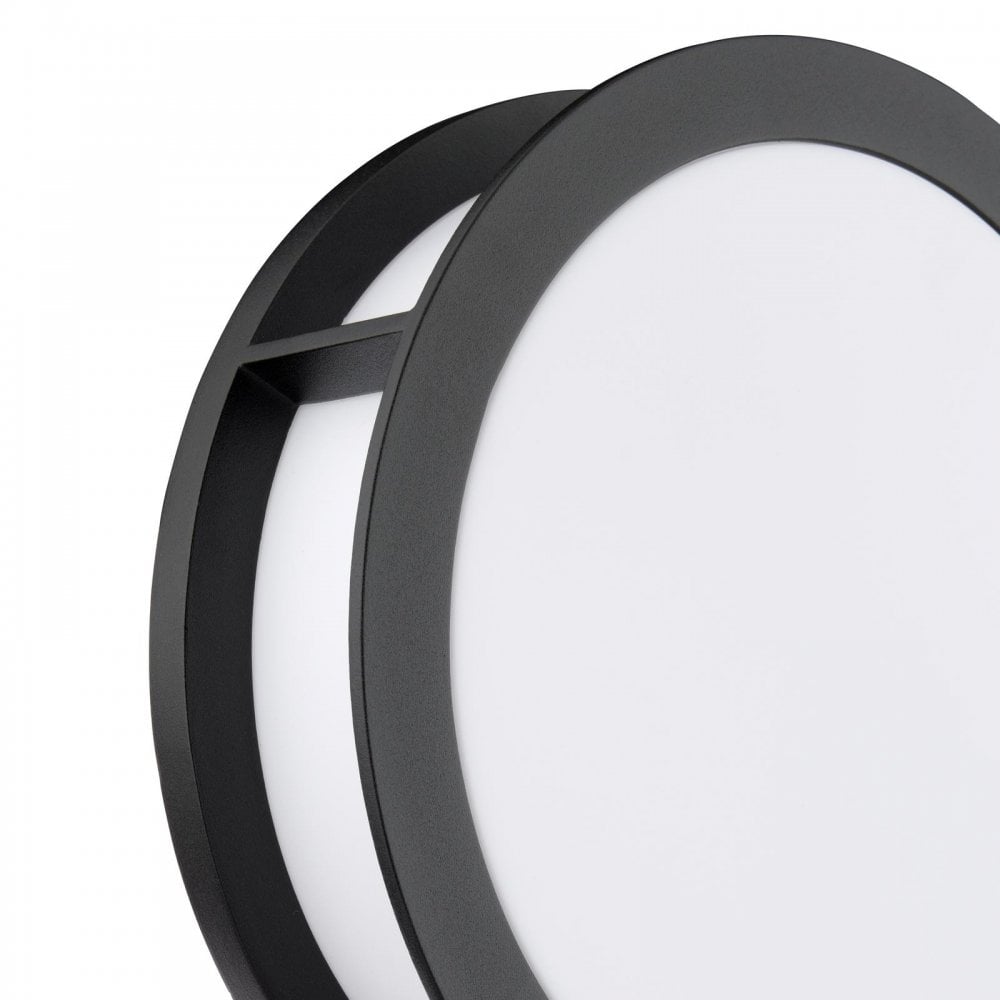 RAT5022 Ratana Outdoor Wall Light Matt Black and Opal IP44