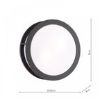 RAT5022 Ratana Outdoor Wall Light Matt Black and Opal IP44
