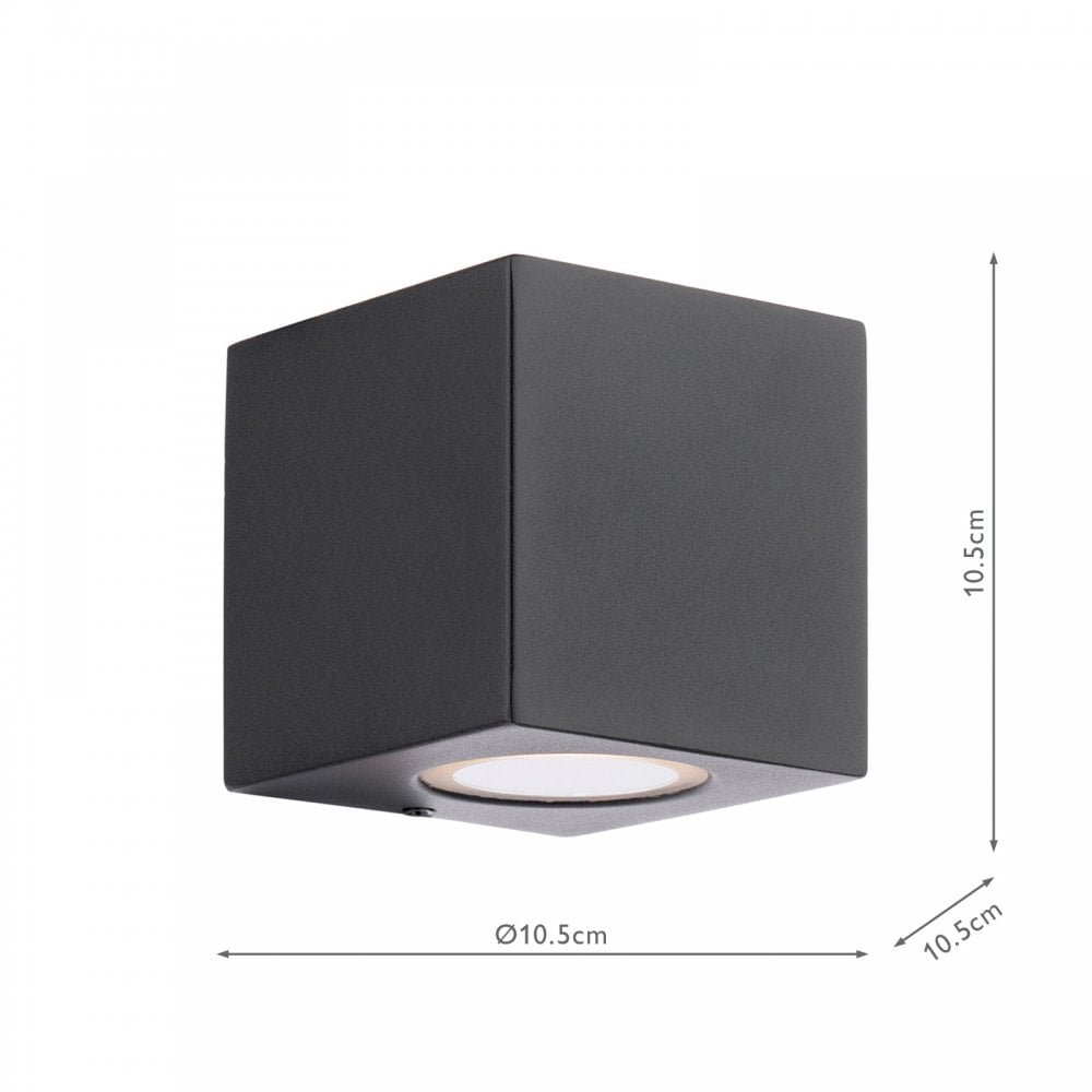 TIV3222 Tiva Outdoor Wall Light Matt Black IP54