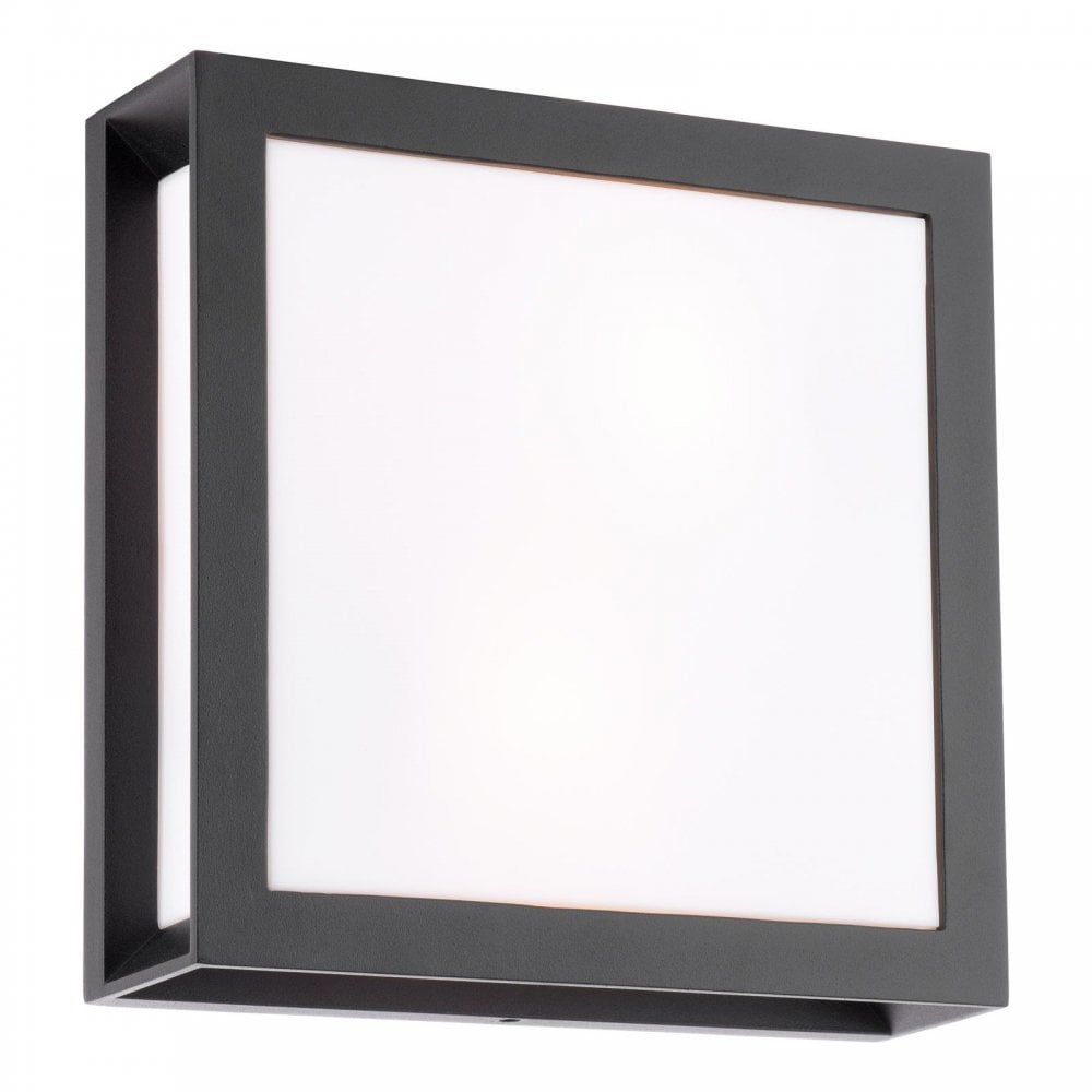 VAY5022 Vayu 2 Light Outdoor Wall Light Matt Black and Opal IP44