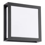 VAY5022 Vayu 2 Light Outdoor Wall Light Matt Black and Opal IP44