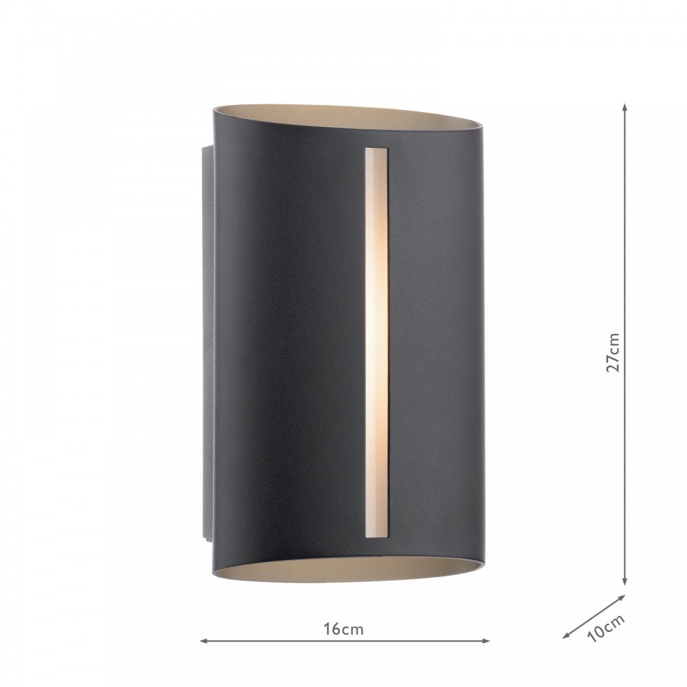 ZUZ2122 Zuzana Outdoor Wall Light Matt Black IP54