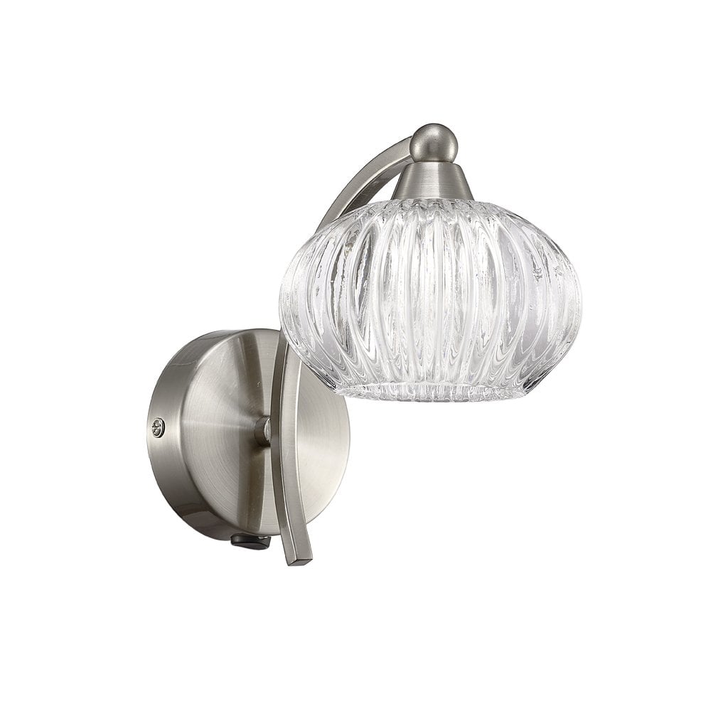 FL2335/1 Ripple 1 Light Wall Bracket Satin Nickel (S)