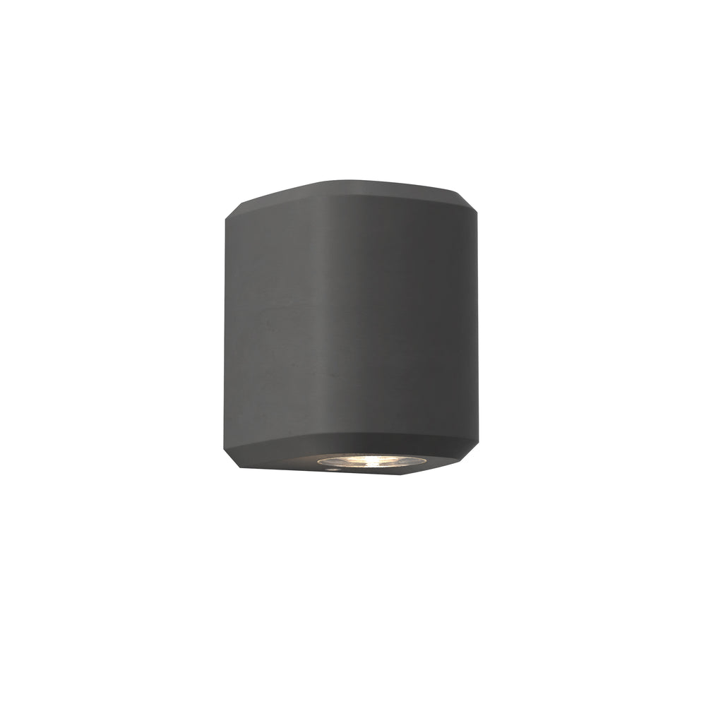 1513010 Brixham Outdoor Single Wall Light Charcoal Concrete