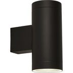 19082BK 2 Light Outdoor Up Down Light With Dusk Till Dawn Sensor Black (S)