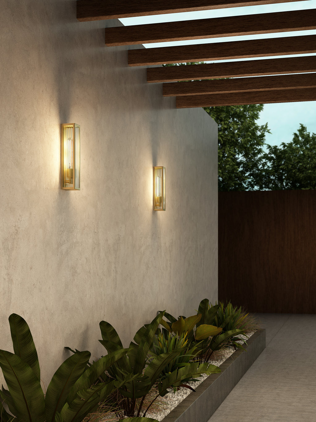 1402020 Harvard Outdoor Wall Light PVD Brushed Brass