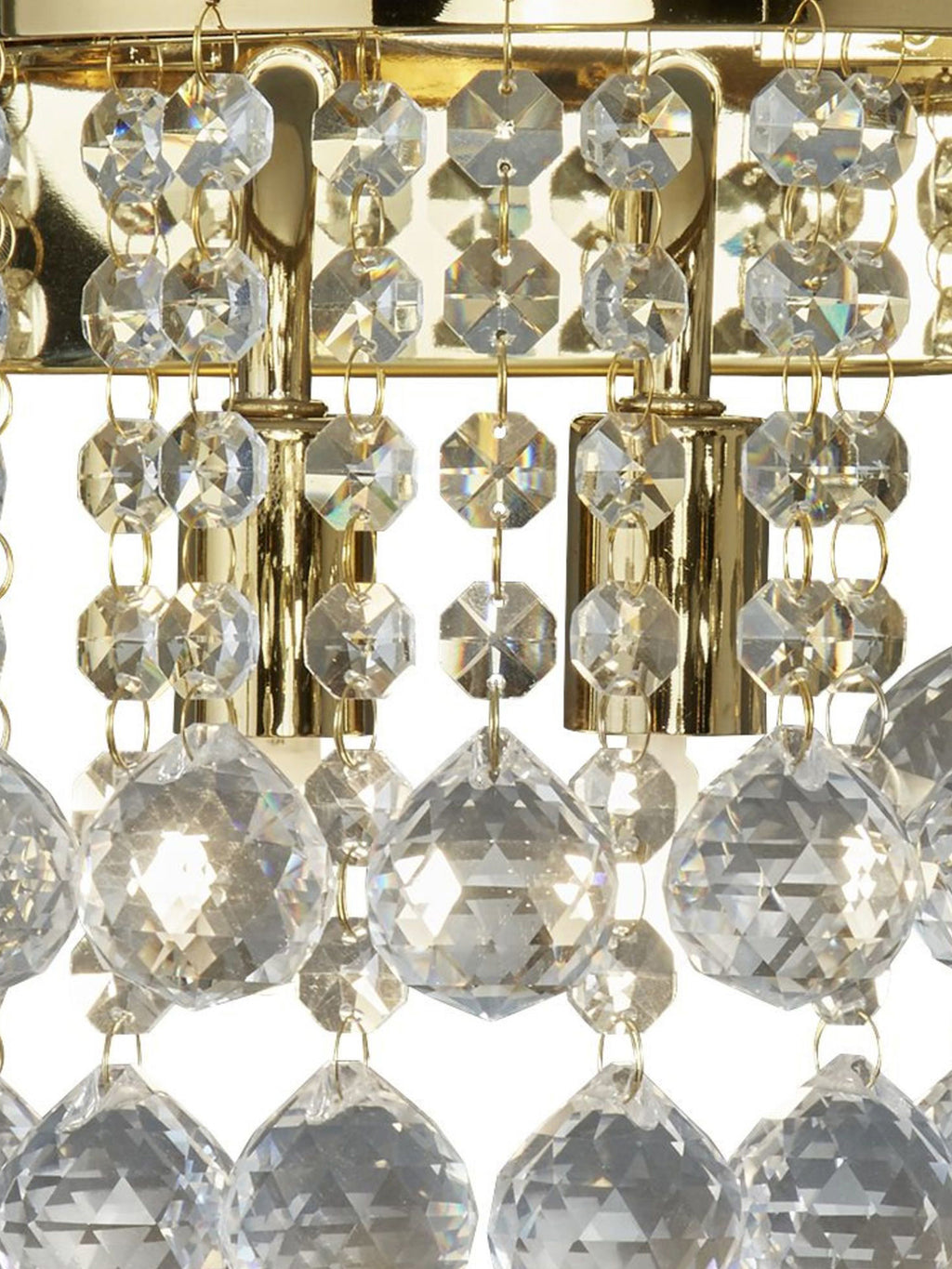 2402-2GO Hanna 2 Light Wall Light Ceiling Light Gold & Clear Crystal