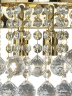 2402-2GO Hanna 2 Light Wall Light Ceiling Light Gold & Clear Crystal